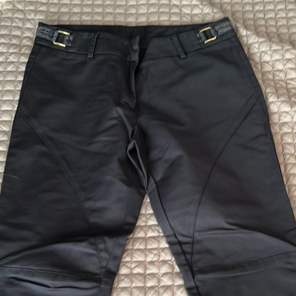 Black Pants with Camouflage and Gold Buckles on Waist - Picture 1 of 5